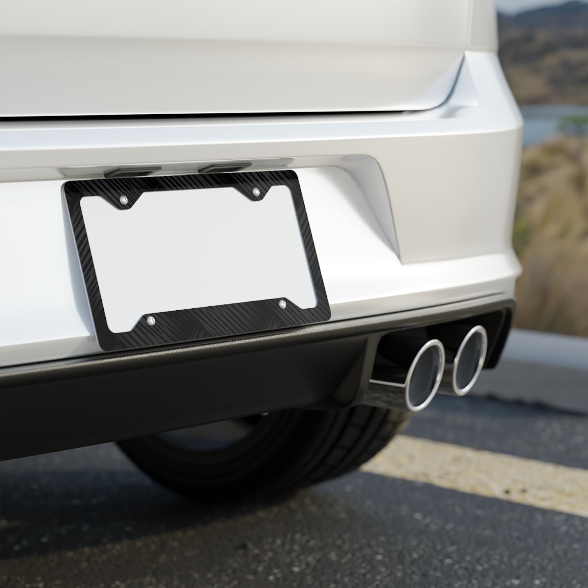 Sleek Metal License Plate Frame