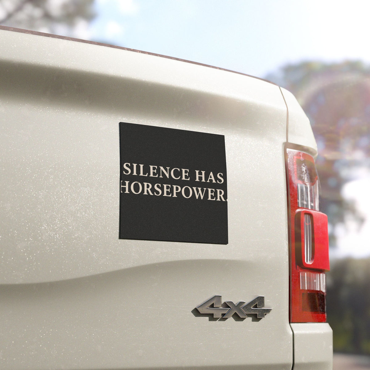Silence Has Horsepower Car Magnet