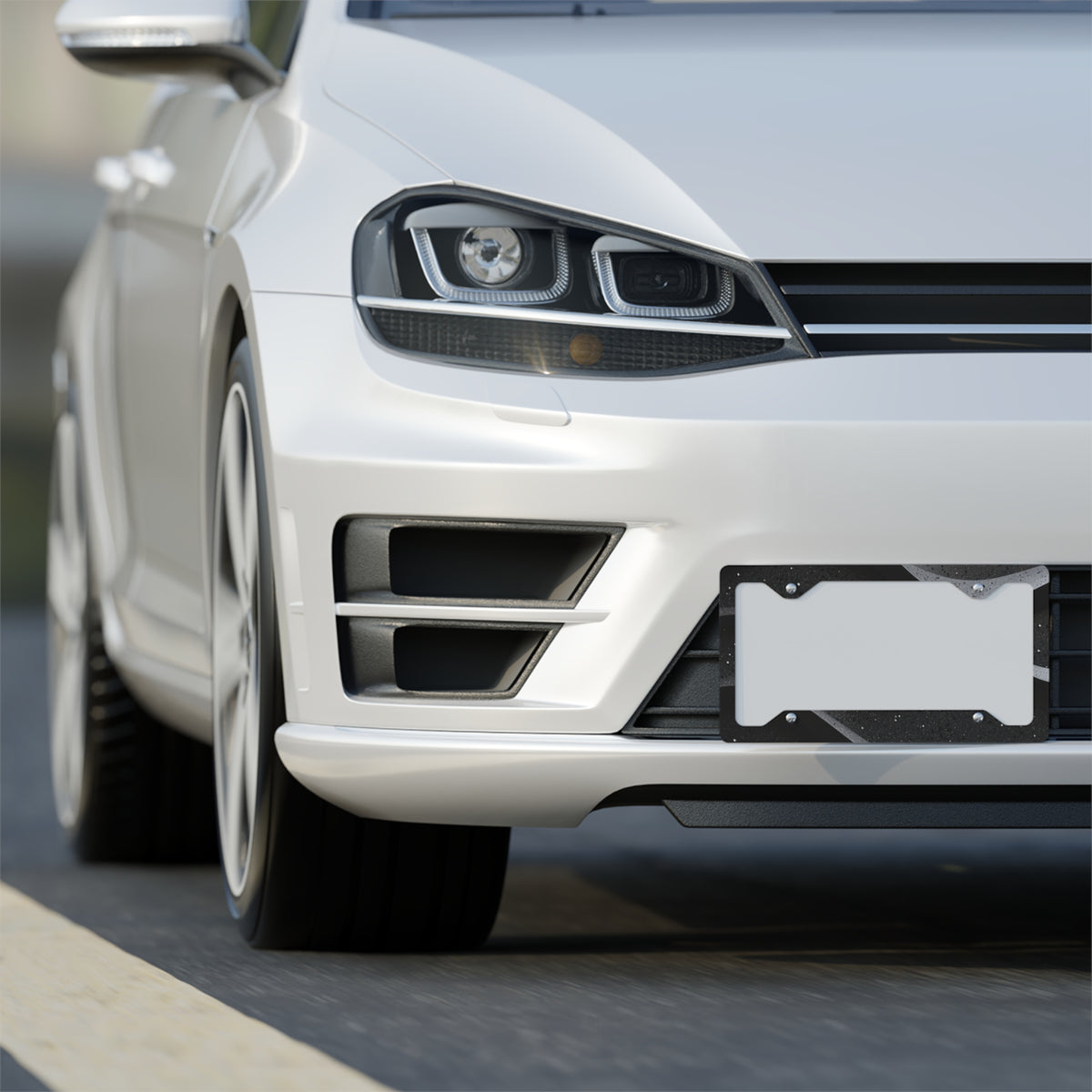 Sleek Metal License Plate Frame
