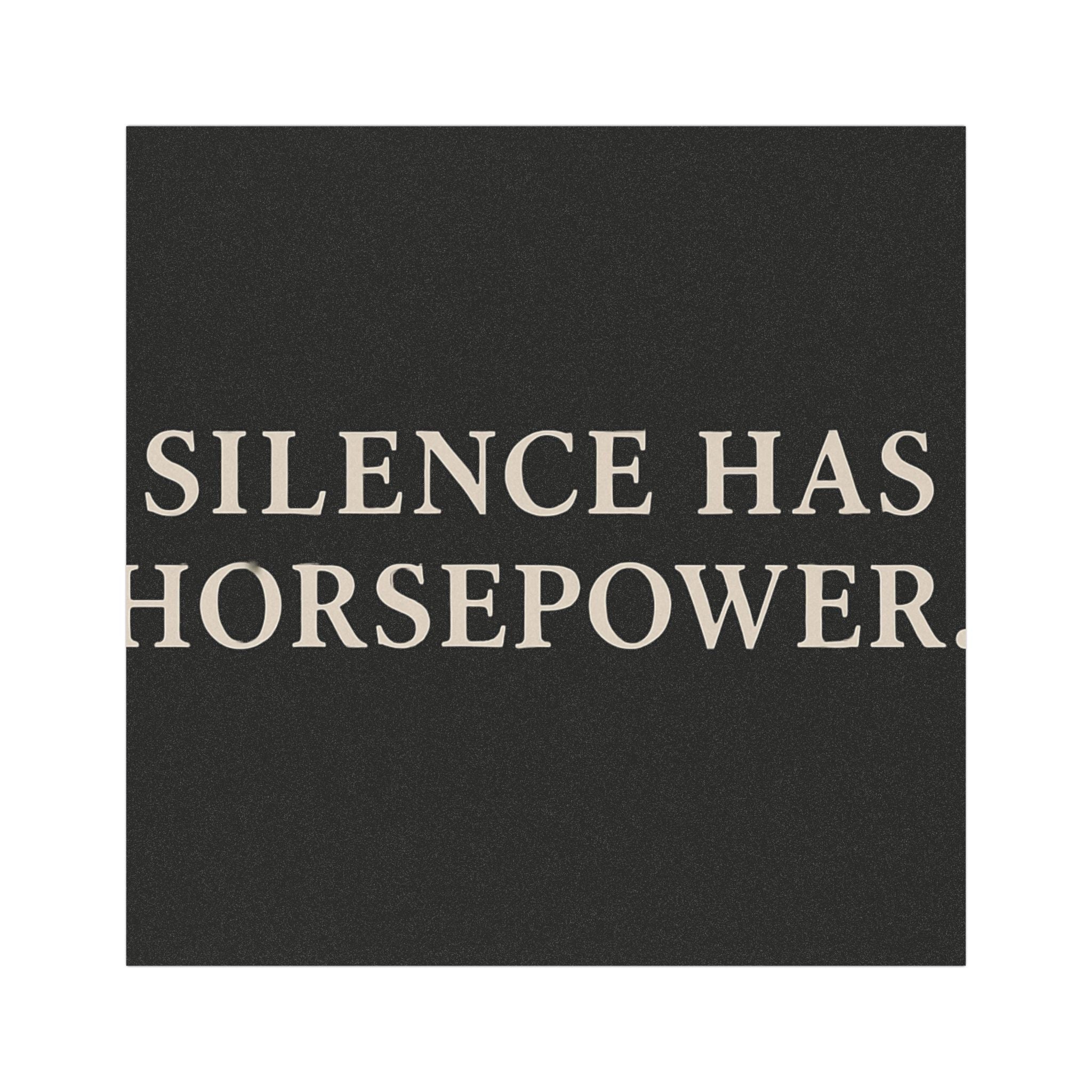Silence Has Horsepower Car Magnet
