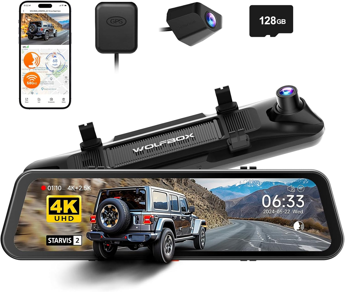 G900 PRO 12" 4K+2.5K IMX678 128GB GPS