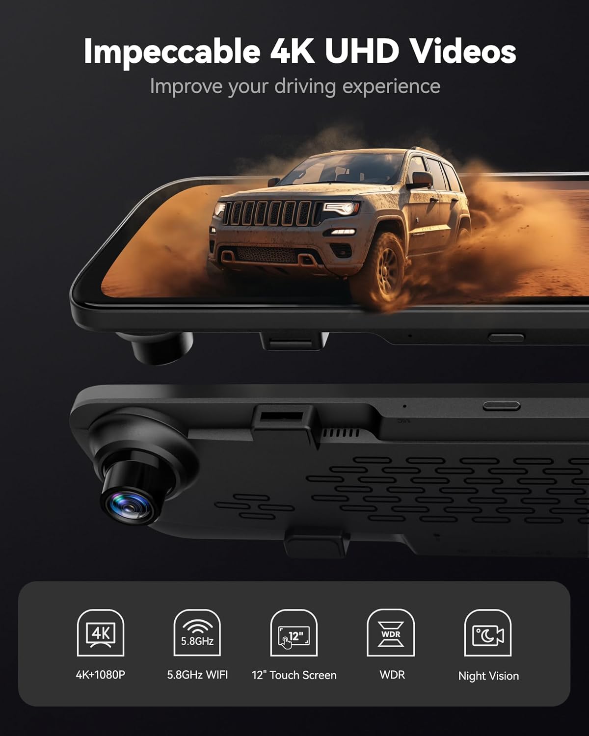G840S 12" 4K 5.8GHz WiFi GPS 32GB