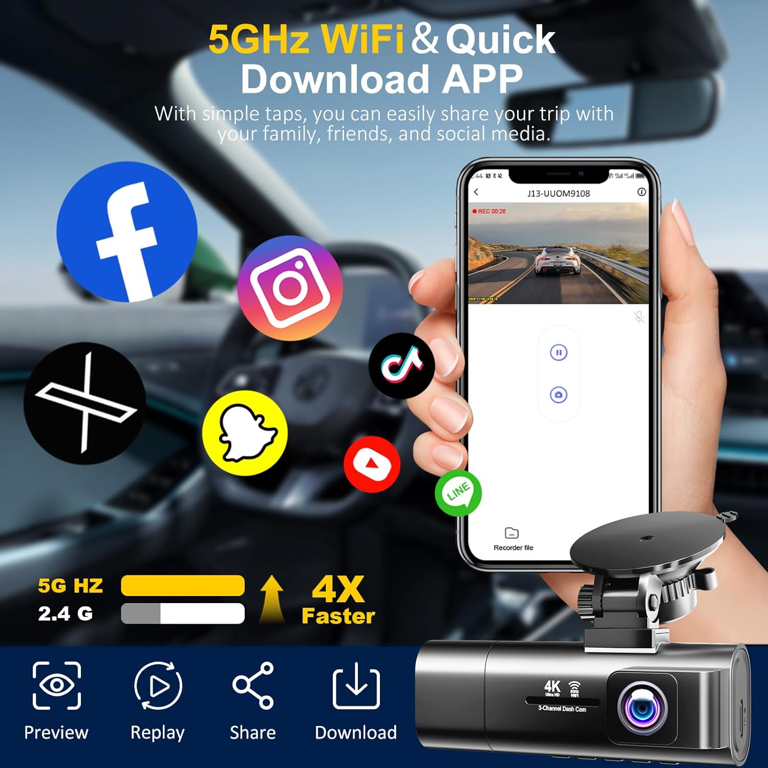 4K 3CH 5G WiFi 64GB 3.16"