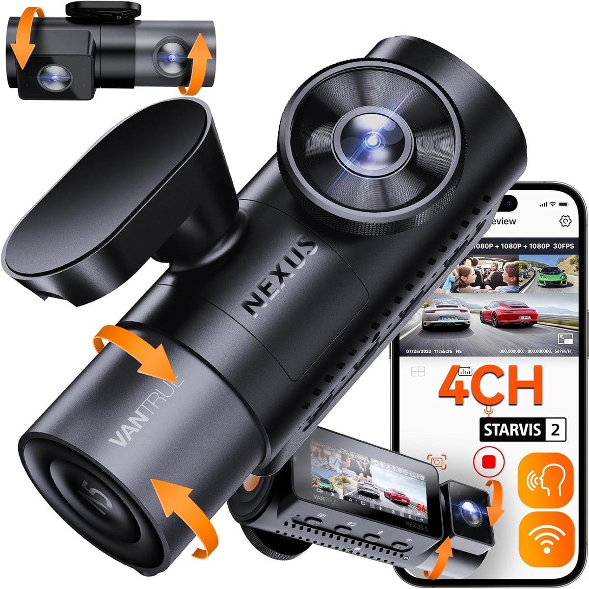 N5 4CH 360° 2.7K+1080P*3 STARVIS2 512GB