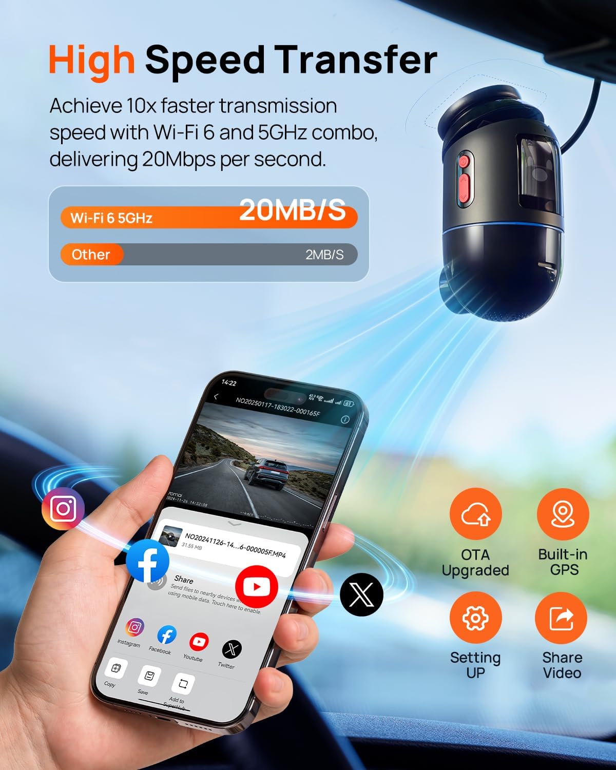 70mai 4K Dual IMX678 STARVIS2 4G LTE WiFi6 X800