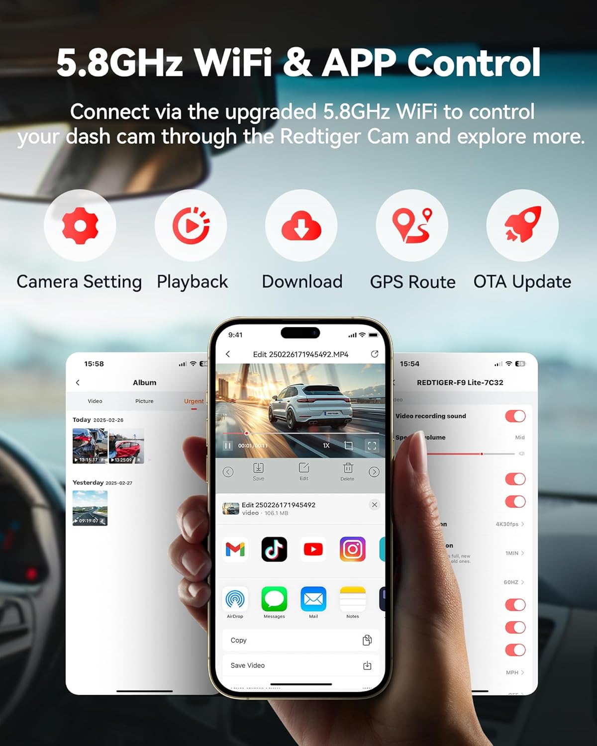 F9 4K+1080P 32GB GPS 256GB