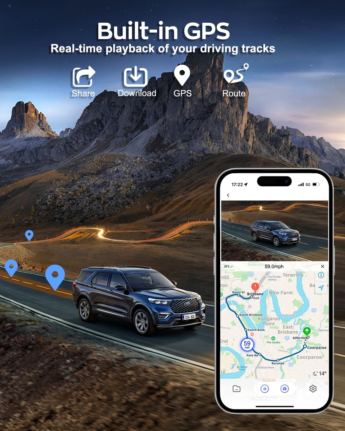 4K 360° 4CH 128GB GPS WiFi