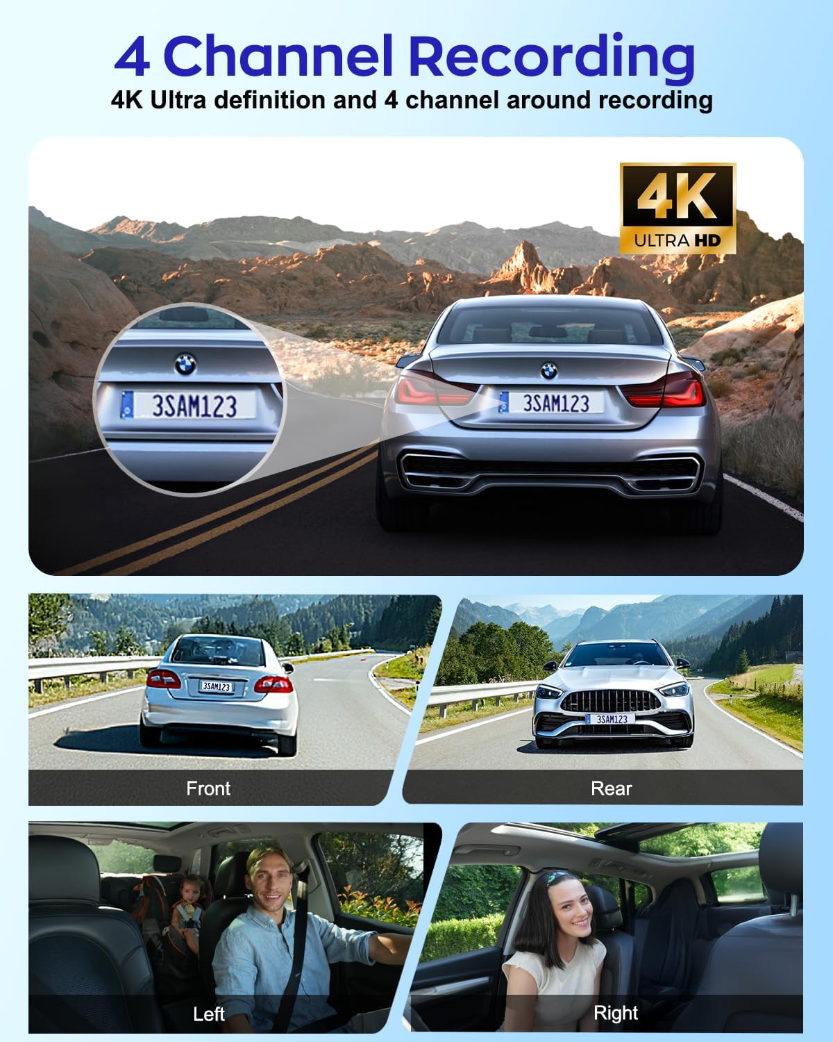 4K 360° 4CH 128GB GPS WiFi