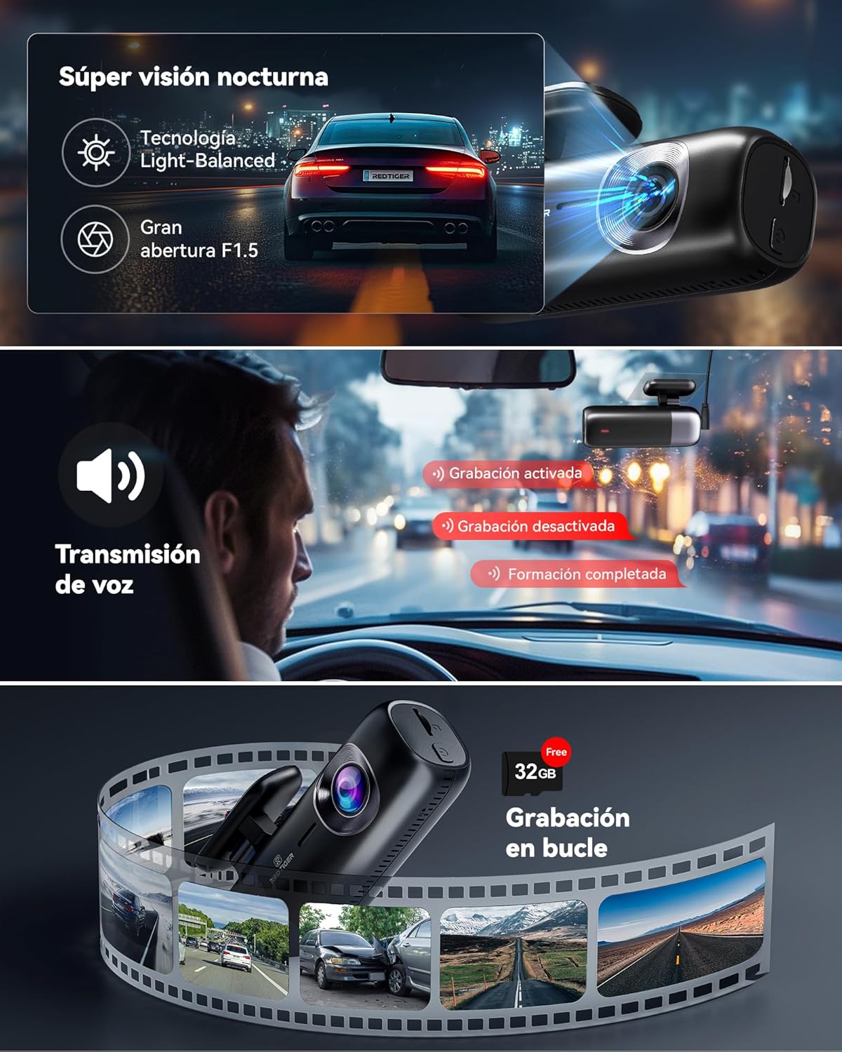 F9 4K+1080P 32GB GPS 256GB
