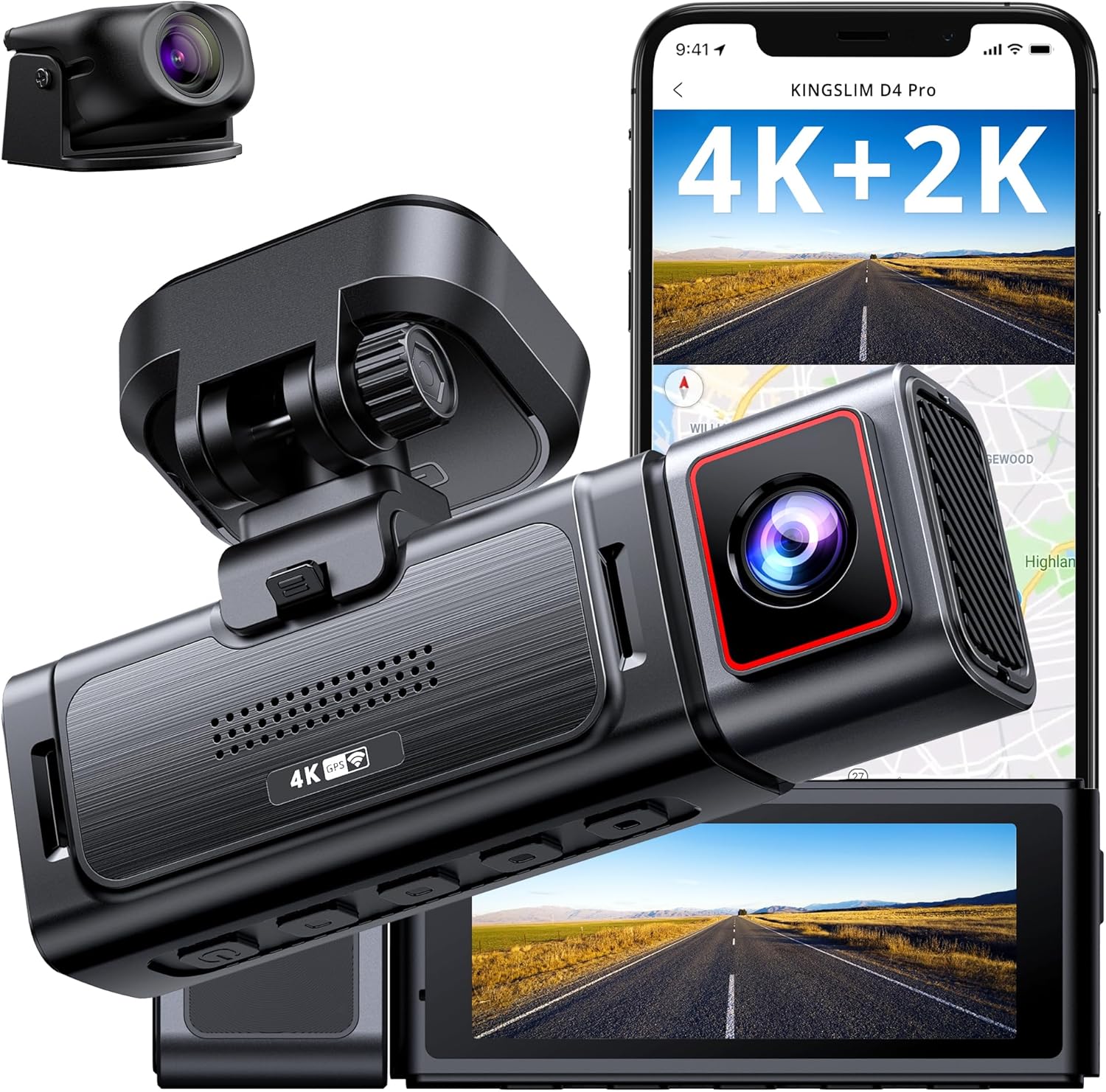 D4 4K Dual 32GB GPS 3"