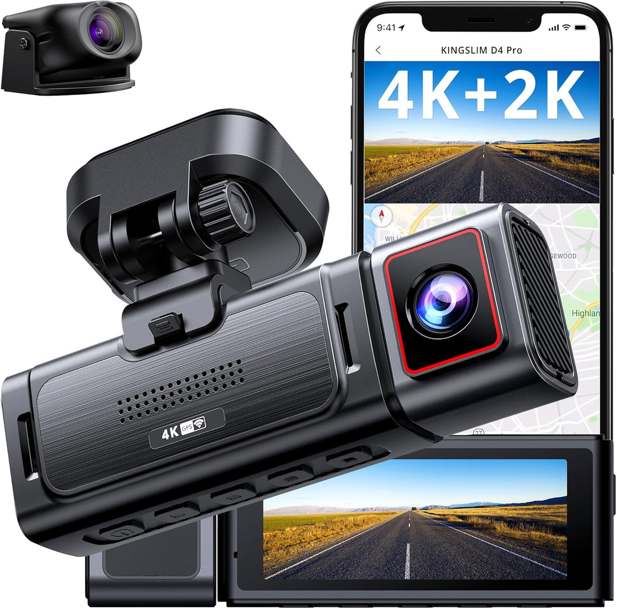 D4 4K Dual 32GB GPS 3"