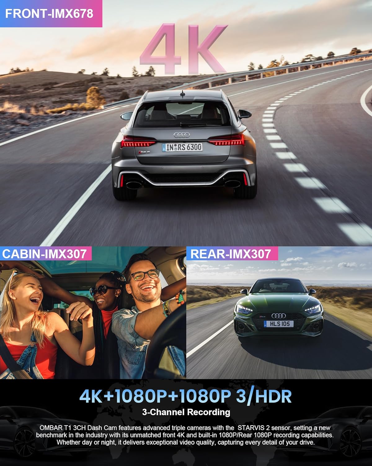 T1 4K 3CH IMX678 HDR 128GB