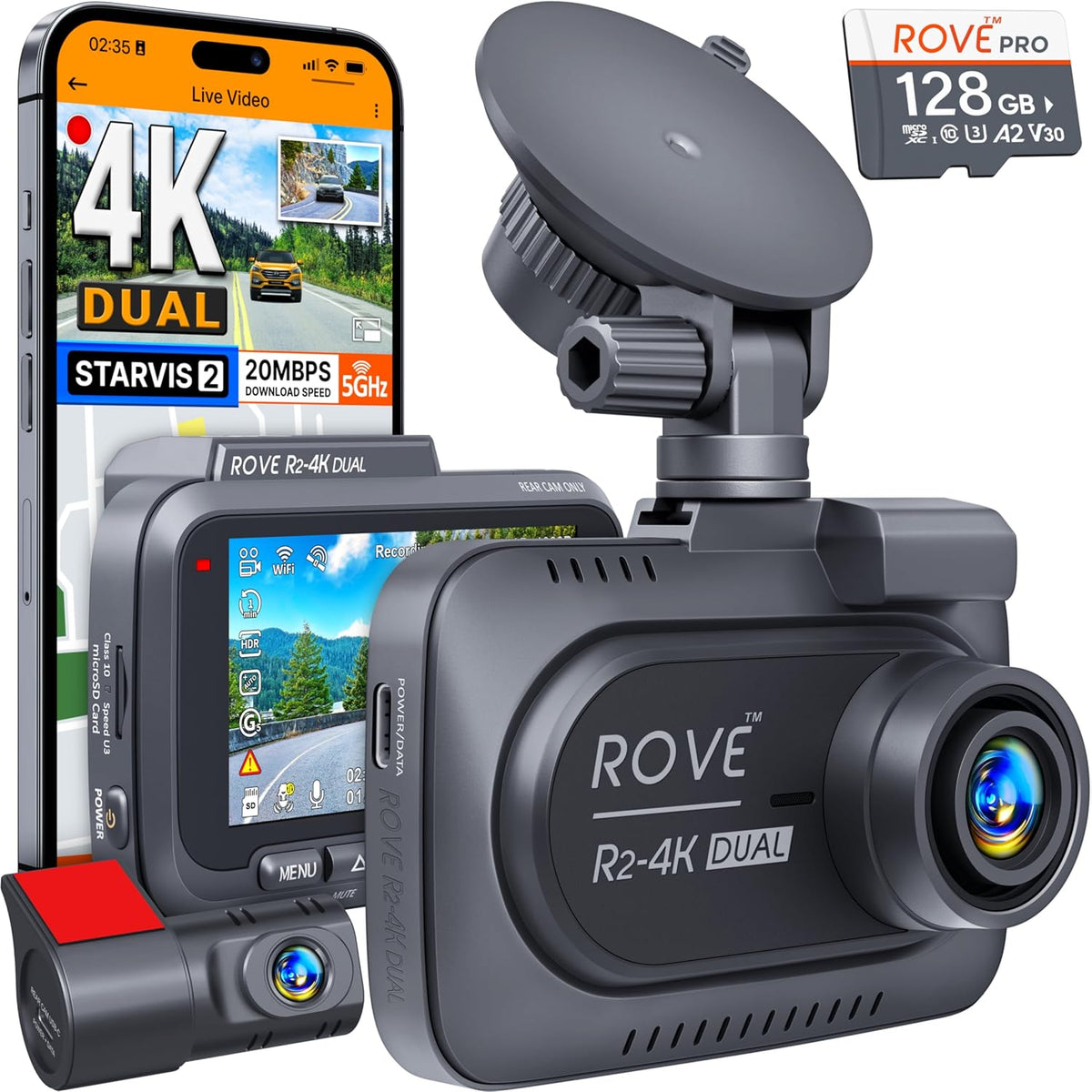 R2-4K DUAL 4K 128GB 5G WiFi 3"